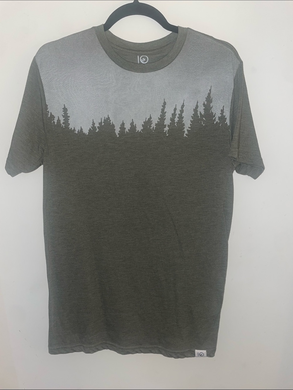 Forest Graphic Crewneck T-Shirt - Olive Gray